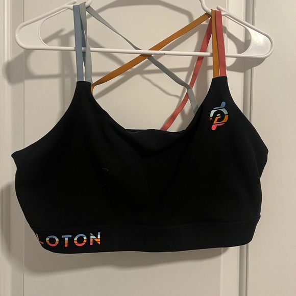 Peloton Other - Peloton Black Sports Bra with Colorful Straps
